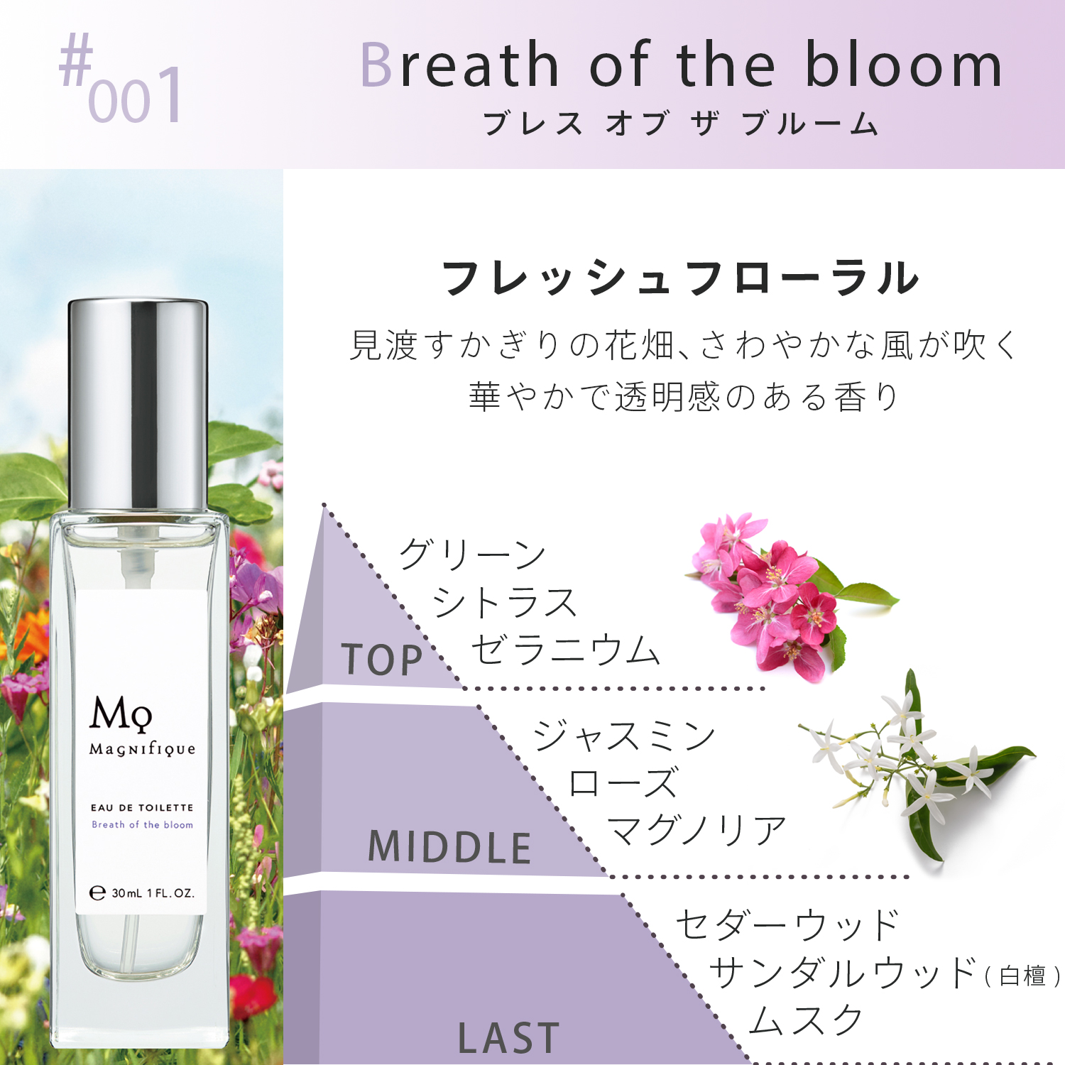 EAU  DE  TOILETTE <br>Breath of the bloom