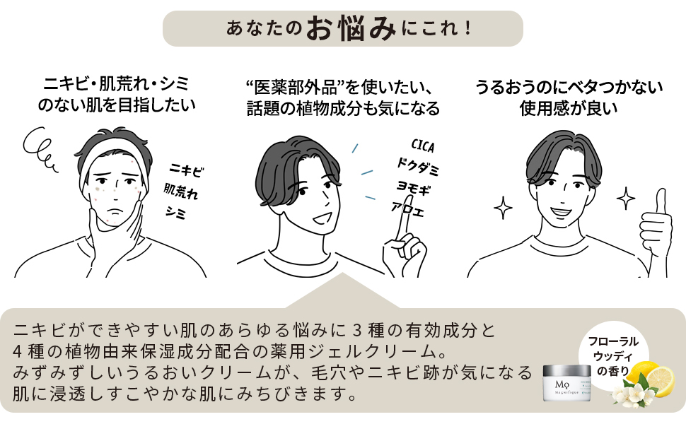 アクネケアジェルクリームの商品特長画像2